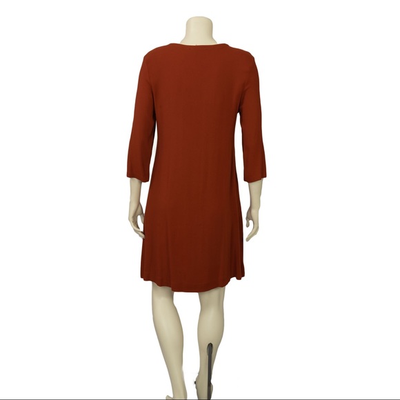 TCN TOTON COMELLA Twill Mini Dress, Brown, Size M - Picture 3 of 3